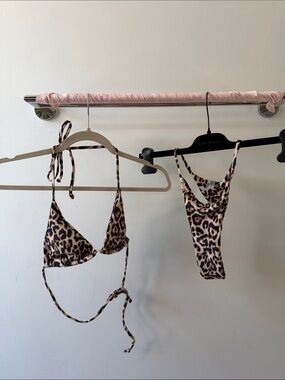 Brand new cheetah print bikini set